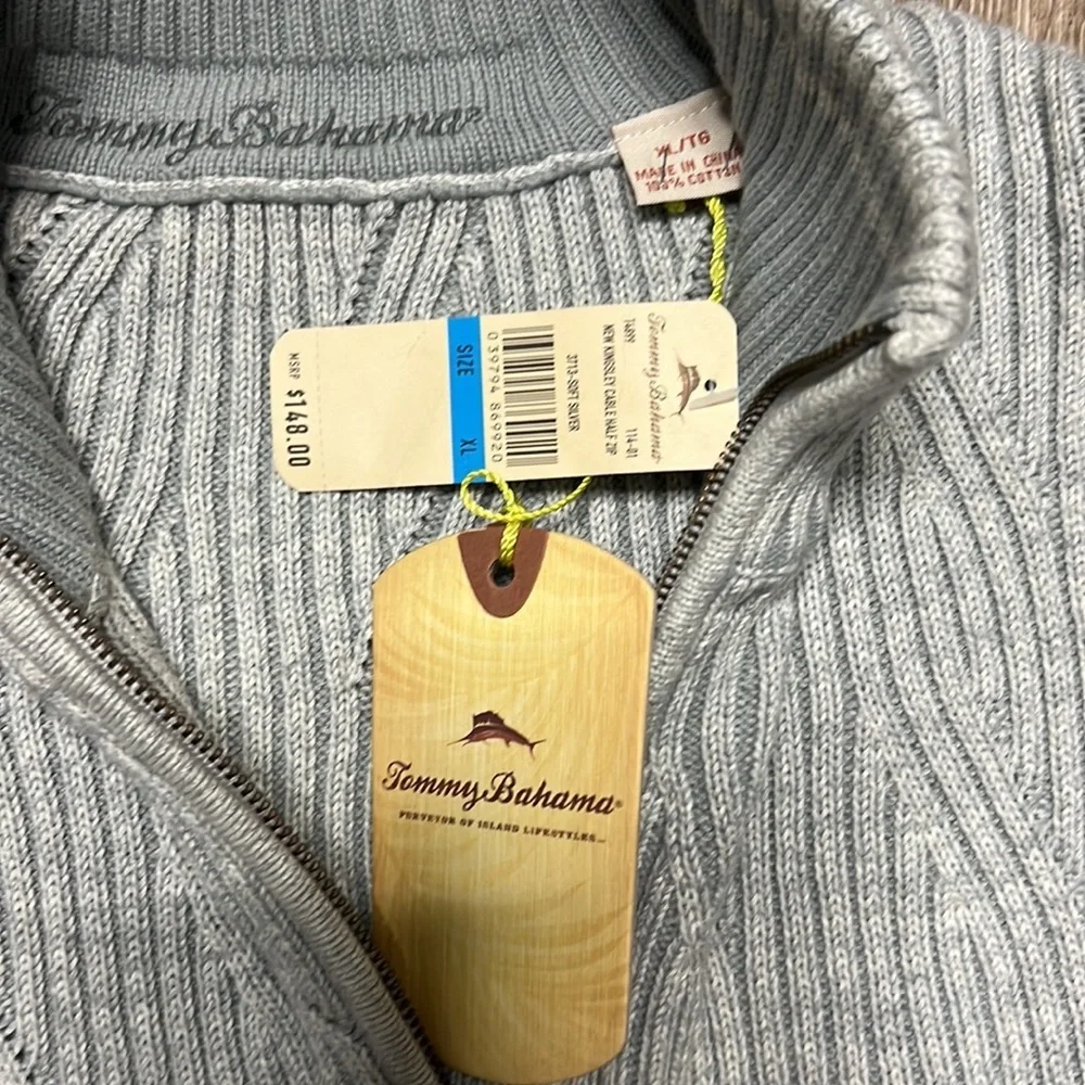 Tommy Bahama New Kingsley Cable Half Zip Pullover (Xl)